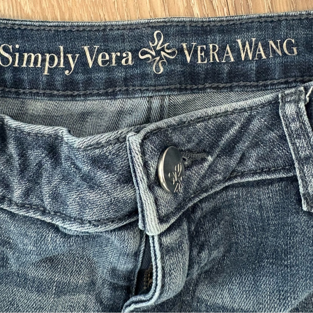 Simply Vera Vera Wang Dark Blue Skinny Jeans - Picture 2 of 5